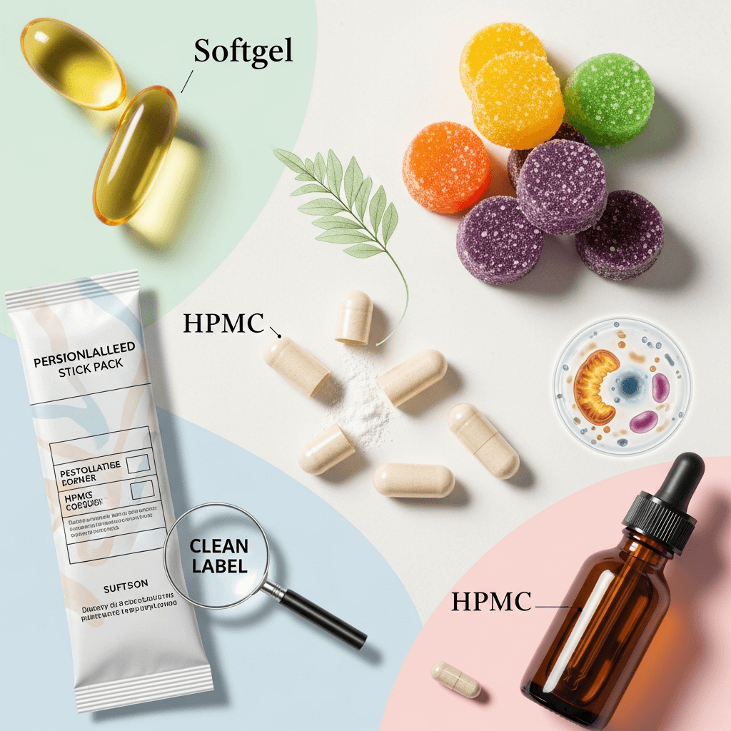 Dietary supplements are placed on the table