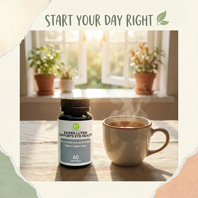 Lutein eye vitamin morning routine