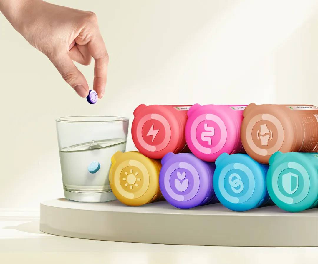 Supplement packaging design for Routine Health+